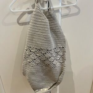 Kate Quinn Cream Crochet romper 18-24m